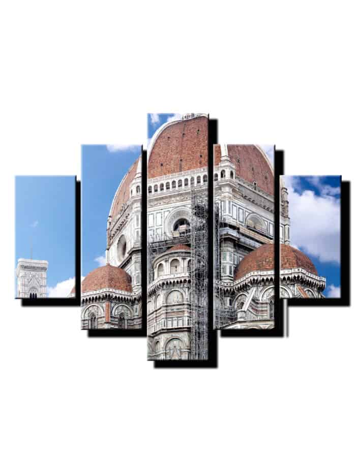 5 dielny obraz budova s lešenim-Viac dielny obraz-moderne obrazy na stenu