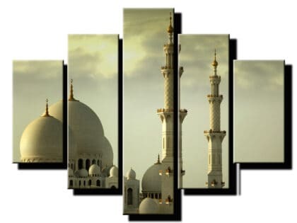 5 dielny obraz budova s vezami v azii-Viac dielny obraz-Moderne obrazy na stenu-Obraz na stenu