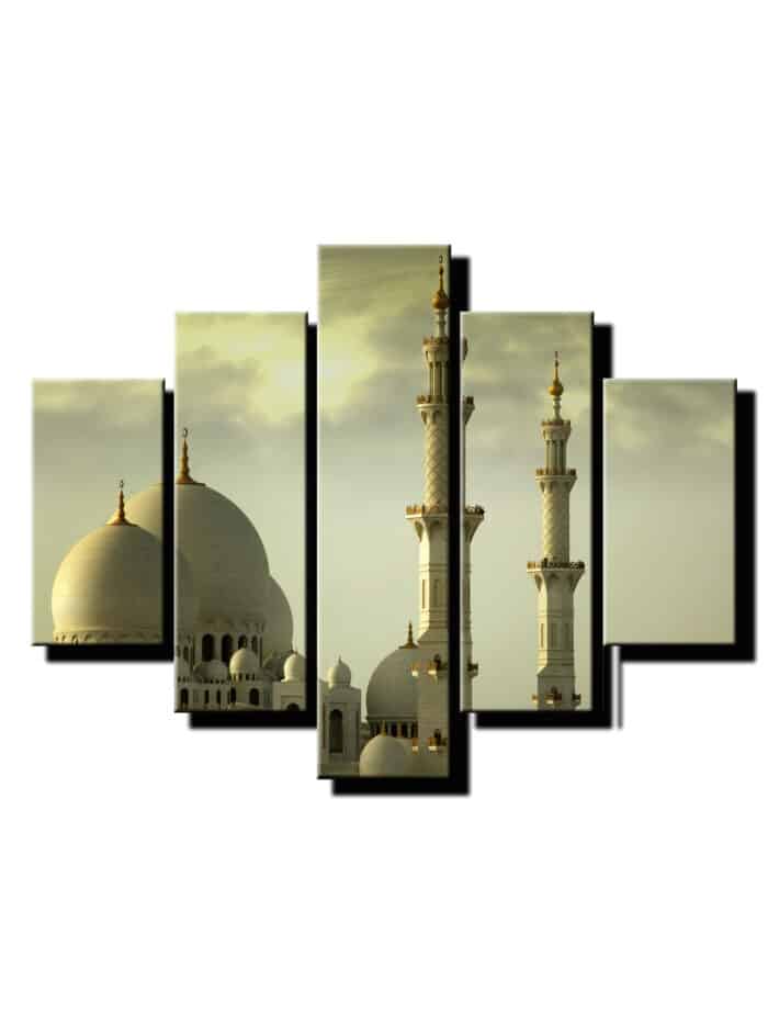 5 dielny obraz budova s vezami v azii-Viac dielny obraz-Moderne obrazy na stenu-Obraz na stenu