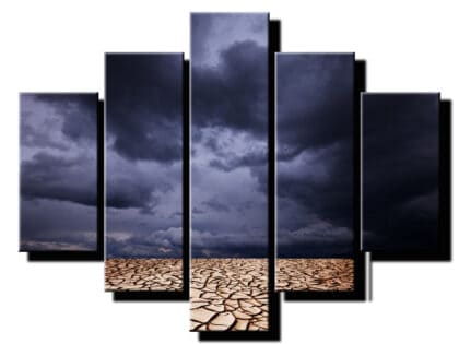5 dielny obraz búrka nad púšťou-Viac dielny obraz-moderne obrazy na stenu
