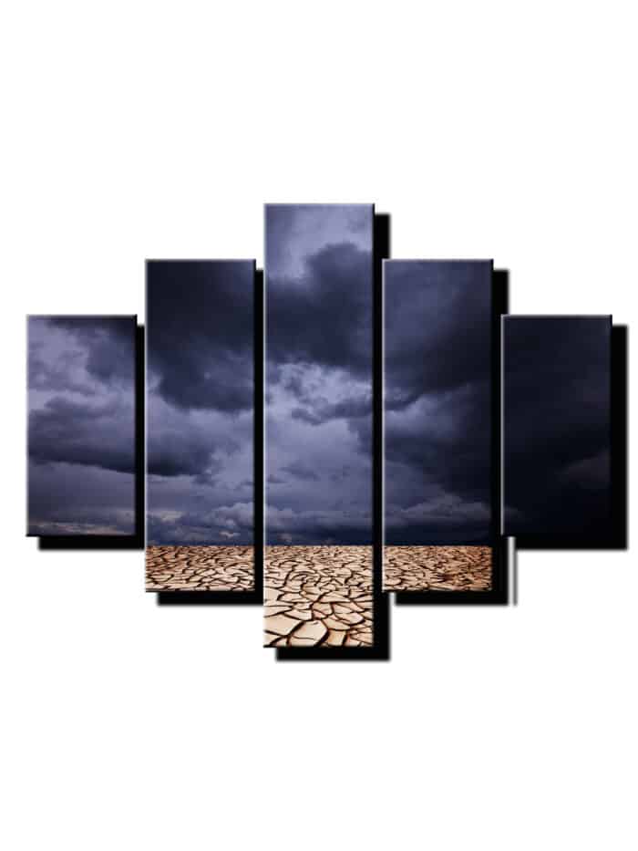 5 dielny obraz búrka nad púšťou-Viac dielny obraz-moderne obrazy na stenu