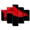 5 dielny obraz cerveny abstrakt-Viac dielny obraz-moderne obrazy na stenu