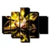 5 dielny obraz cierno zlta orchidea-Viac dielny obraz-Moderne obrazy na stenu-Obraz na stenu