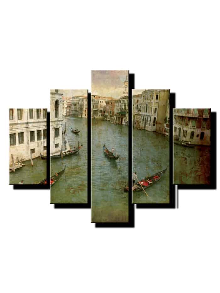 5 dielny obraz člny v benátkách-Viac dielny obraz-moderne obrazy na stenu