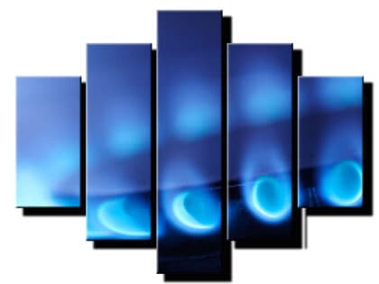 5 dielny obraz detail horiaceho plynu-Viac dielny obraz-Moderne obrazy na stenu-Obraz na stenu