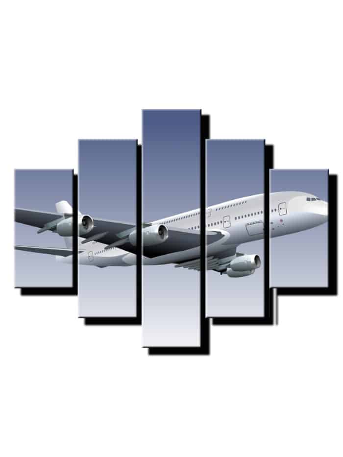 5 dielny obraz dopravne lietadlo-Viac dielny obraz-moderne obrazy na stenu