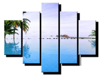 5 dielny obraz dovolenka pri mori-Viac dielny obraz-moderne obrazy na stenu