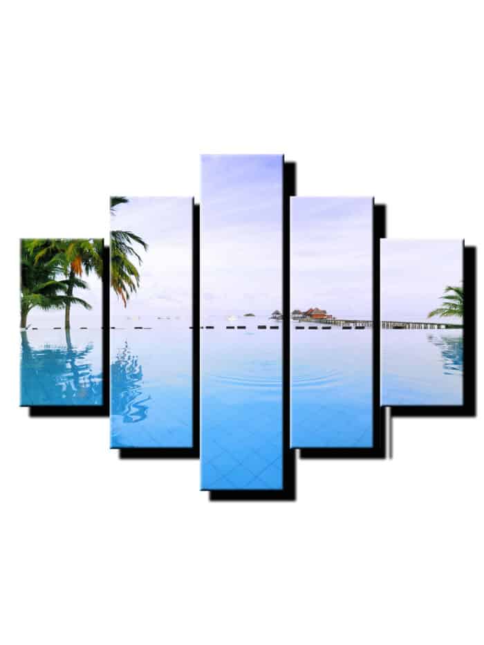 5 dielny obraz dovolenka pri mori-Viac dielny obraz-moderne obrazy na stenu