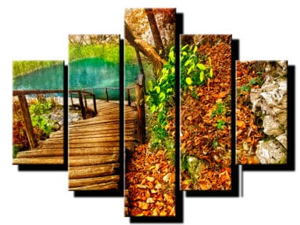 5 dielny obraz drevena cesticka-Viac dielny obraz-moderne obrazy na stenu