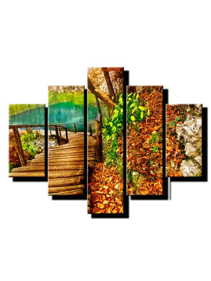 5 dielny obraz drevena cesticka-Viac dielny obraz-moderne obrazy na stenu