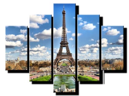 5 dielny obraz eifelova veza hdr-Viac dielny obraz-Moderne obrazy na stenu-Obraz na stenu