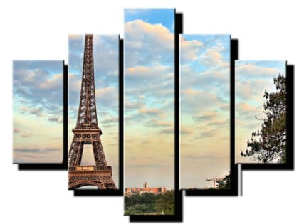 5 dielny obraz eifelova veza na jesen-Viac dielny obraz-Moderne obrazy na stenu-Obraz na stenu