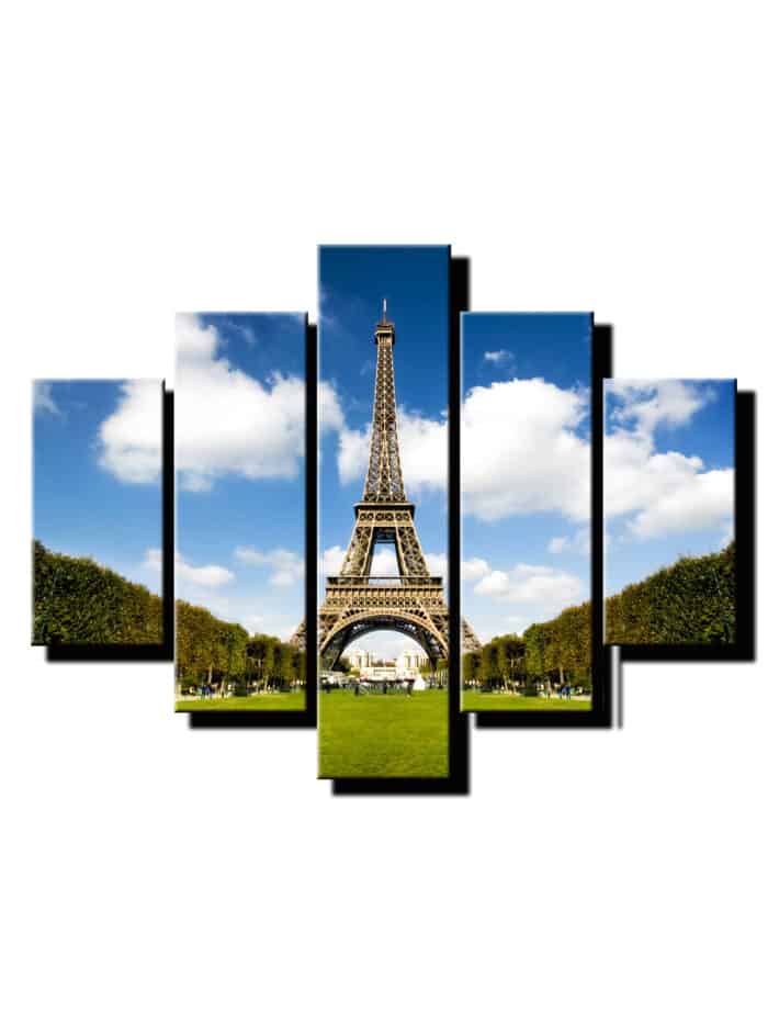 5 dielny obraz eifelova veza s predu-Viac dielny obraz-Moderne obrazy na stenu-Obraz na stenu