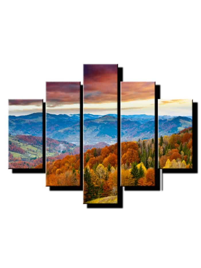 5 dielny obraz farebná jeseň v horách-Viac dielny obraz-moderne obrazy na stenu