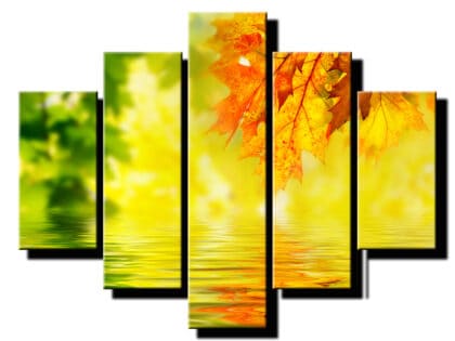 5 dielny obraz farebny list-Viac dielny obraz-moderne obrazy na stenu