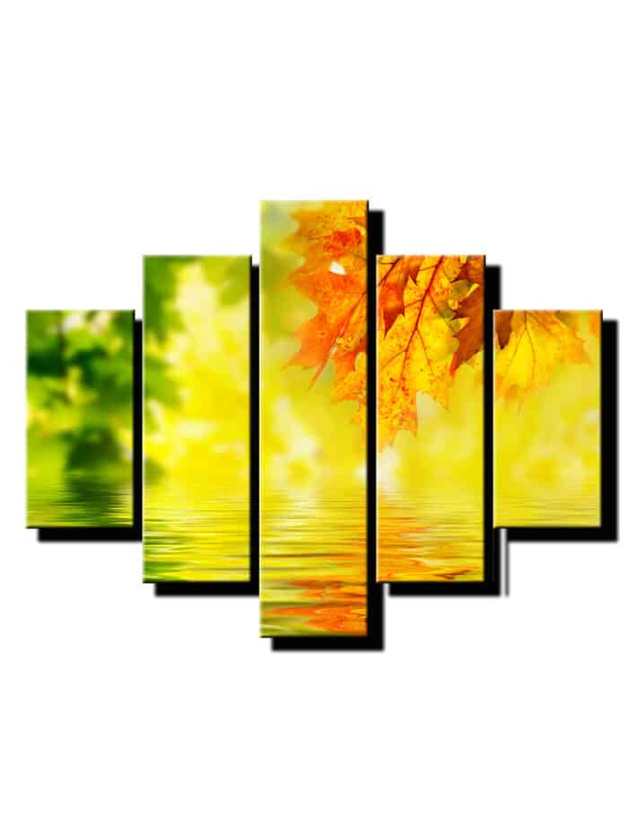 5 dielny obraz farebny list-Viac dielny obraz-moderne obrazy na stenu