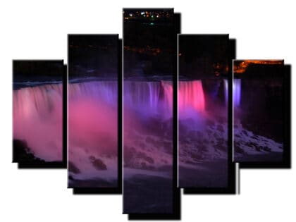 5 dielny obraz farebny vodopad-viac dielny obraz-onlinefotka