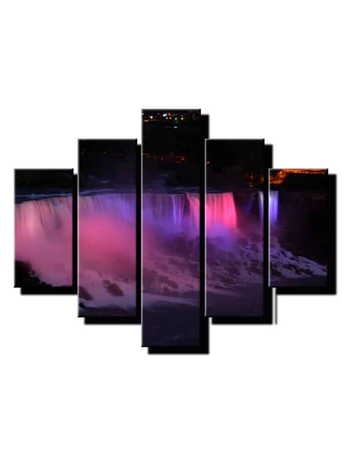 5 dielny obraz farebny vodopad-viac dielny obraz-onlinefotka