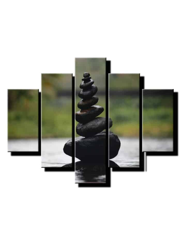 5 dielny obraz feng shui kamene-viac dielny obraz-moderne obrazy na stenu