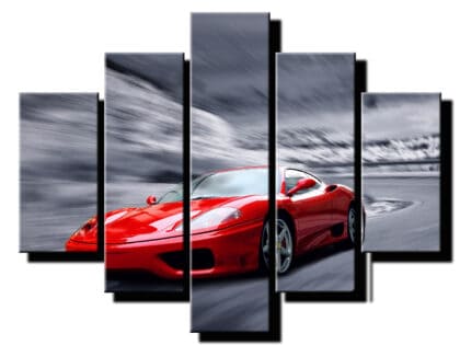 5 dielny obraz ferrari-Viac dielny obraz-moderne obrazy na stenu