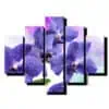 5 dielny obraz fialova orchidea s bodkami-Viac dielny obraz-Moderne obrazy na stenu-Obraz na stenu