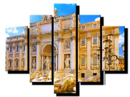 5 dielny obraz historická budova-Viac dielny obraz-moderne obrazy na stenu
