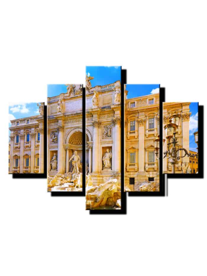 5 dielny obraz historická budova-Viac dielny obraz-moderne obrazy na stenu