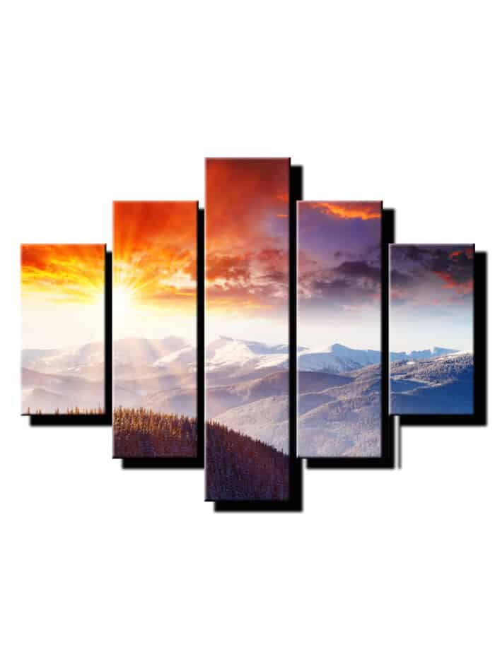 5 dielny obraz hory a kopce-Viac dielny obraz-moderne obrazy na stenu