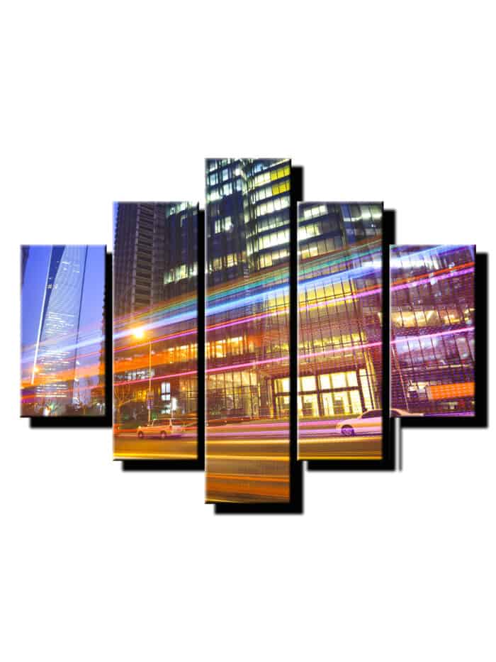 5 dielny obraz hra svetiel -Viac dielny obraz-moderne obrazy na stenu