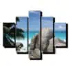 5 dielny obraz kamene na pláži-Viac dielny obraz-moderne obrazy na stenu