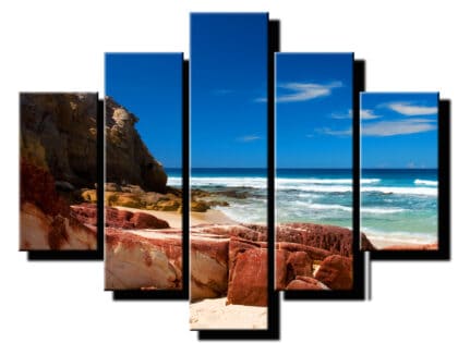 5 dielny obraz kamenná pláž-Viac dielny obraz-moderne obrazy na stenu