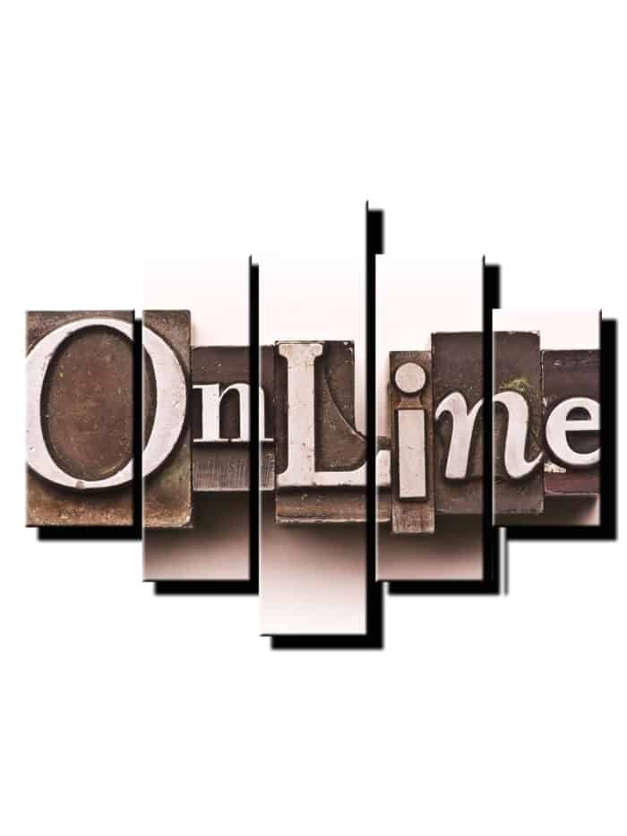 5 dielny obraz klavesnica stara-Viac dielny obraz-Moderne obrazy na stenu-Obraz na stenu