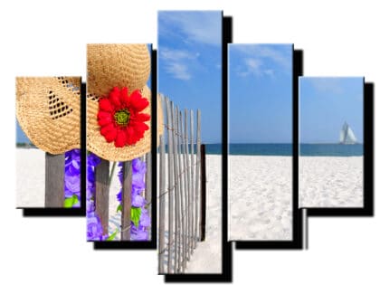 5 dielny obraz klobuk s kvietkom-Viac dielny obraz-moderne obrazy na stenu