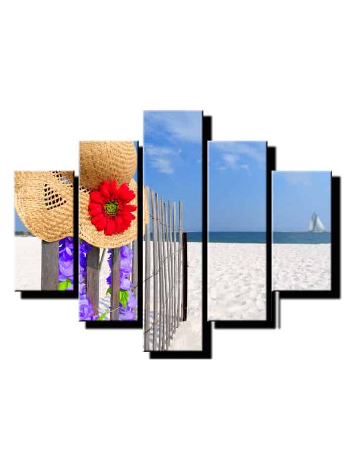 5 dielny obraz klobuk s kvietkom-Viac dielny obraz-moderne obrazy na stenu