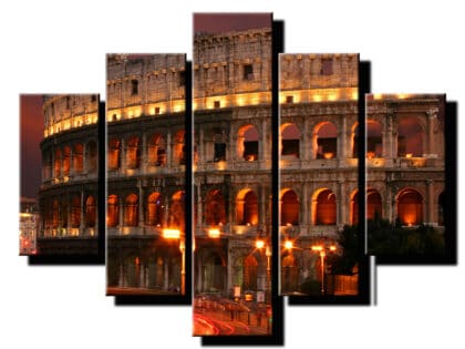 5 dielny obraz koloseoum detial-Viac dielny obraz-moderne obrazy na stenu