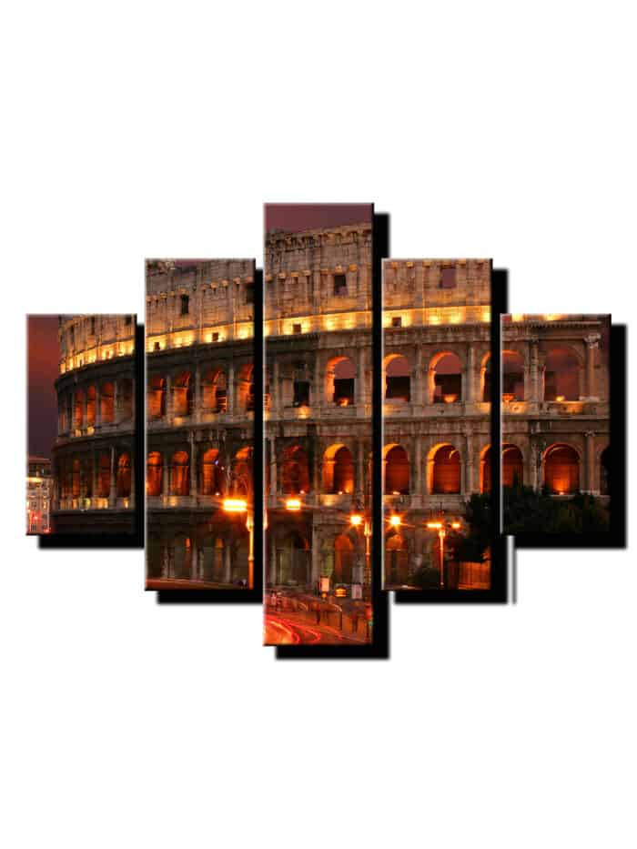 5 dielny obraz koloseoum detial-Viac dielny obraz-moderne obrazy na stenu