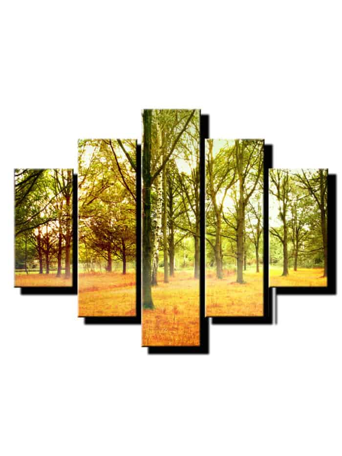 5 dielny obraz koruny stromov-Viac dielny obraz-moderne obrazy na stenu
