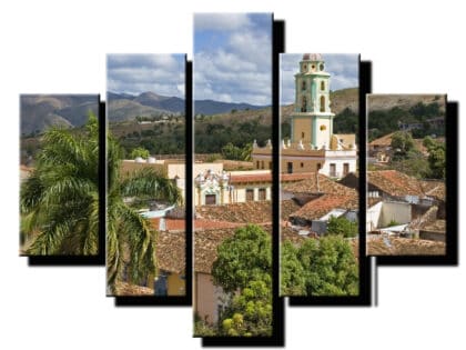 5 dielny obraz kostol z daleka-Viac dielny obraz-moderne obrazy na stenu