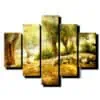 5 dielny obraz lesná záhrada-Viac dielny obraz-moderne obrazy na stenu