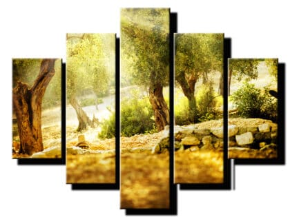 5 dielny obraz lesná záhrada-Viac dielny obraz-moderne obrazy na stenu