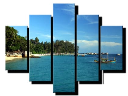5 dielny obraz letná dovolenka pri mori-Viac dielny obraz-moderne obrazy na stenu
