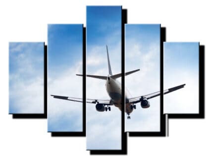 5 dielny obraz lietadlo zo zadu-Viac dielny obraz-moderne obrazy na stenu