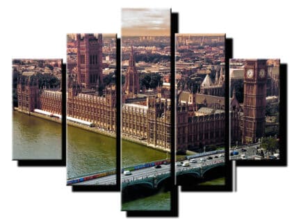 5 dielny obraz londyn a big ben-Viac dielny obraz-moderne obrazy na stenu