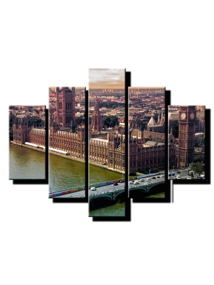 5 dielny obraz londyn a big ben-Viac dielny obraz-moderne obrazy na stenu