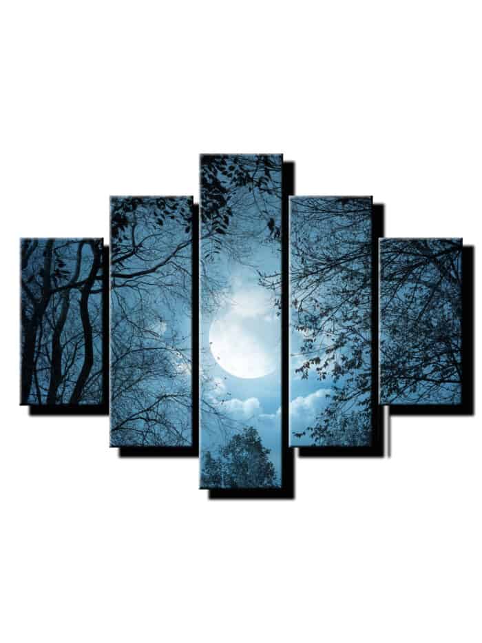 5 dielny obraz mediac v lese-Viac dielny obraz-Moderne obrazy na stenu-Obraz na stenu
