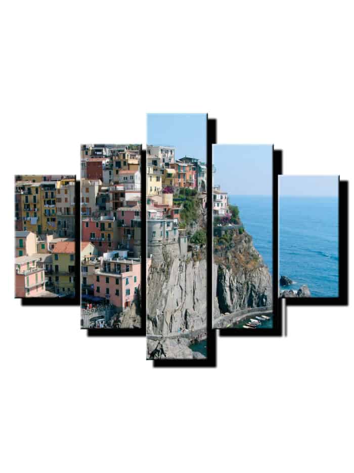 5 dielny obraz mesto na utese-Viac dielny obraz-moderne obrazy na stenu