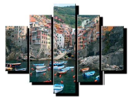 5 dielny obraz mestská zátoka-Viac dielny obraz-moderne obrazy na stenu