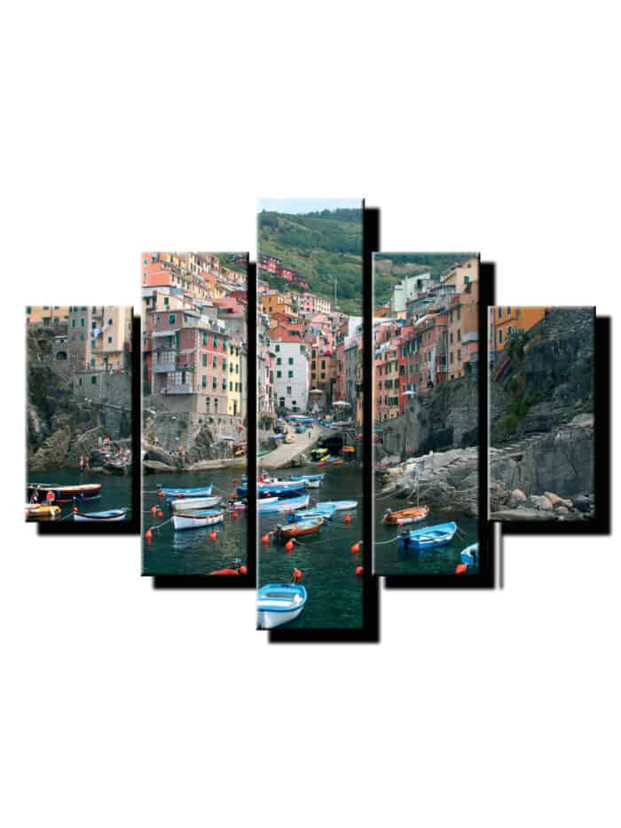 5 dielny obraz mestská zátoka-Viac dielny obraz-moderne obrazy na stenu
