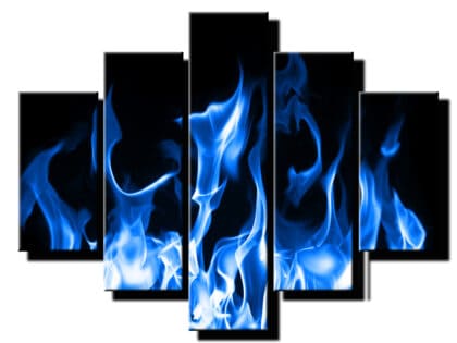 5 dielny obraz modre plamene-Viac dielny obraz-Moderne obrazy na stenu-Obraz na stenu