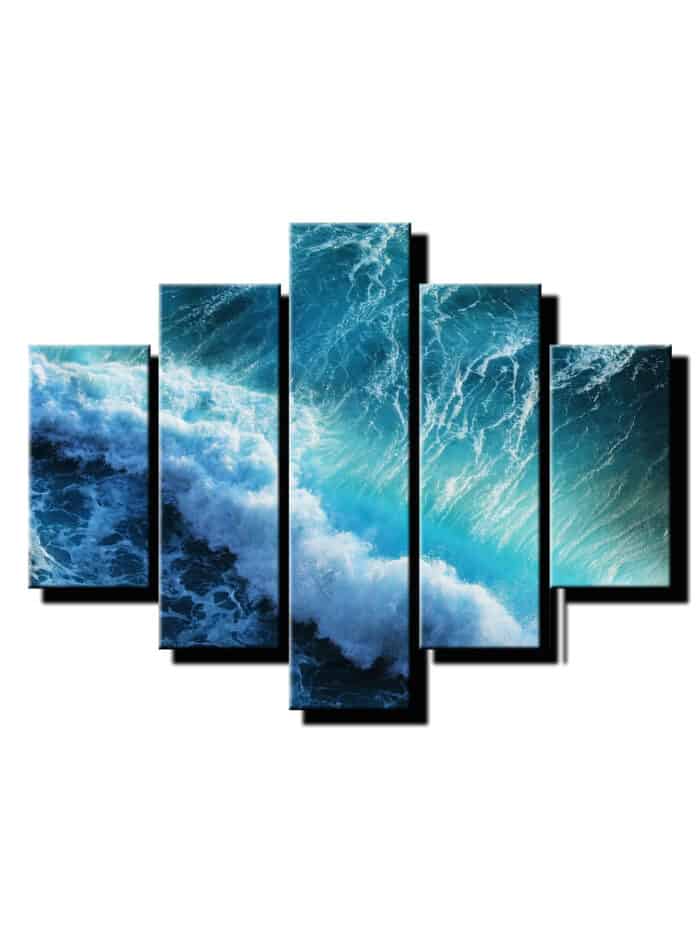 5 dielny obraz morska vlna detail-Viac dielny obraz-moderne obrazy na stenu